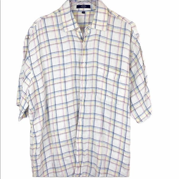 Alan Flusser Other - Alan Flusser Linen Button Down Short Sleeves XL